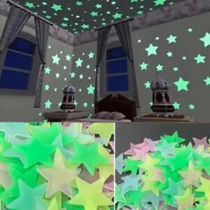 4 Pack Luminous Star Stickers