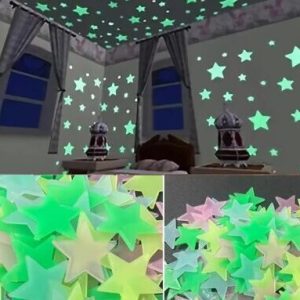 4 Pack Luminous Star Stickers